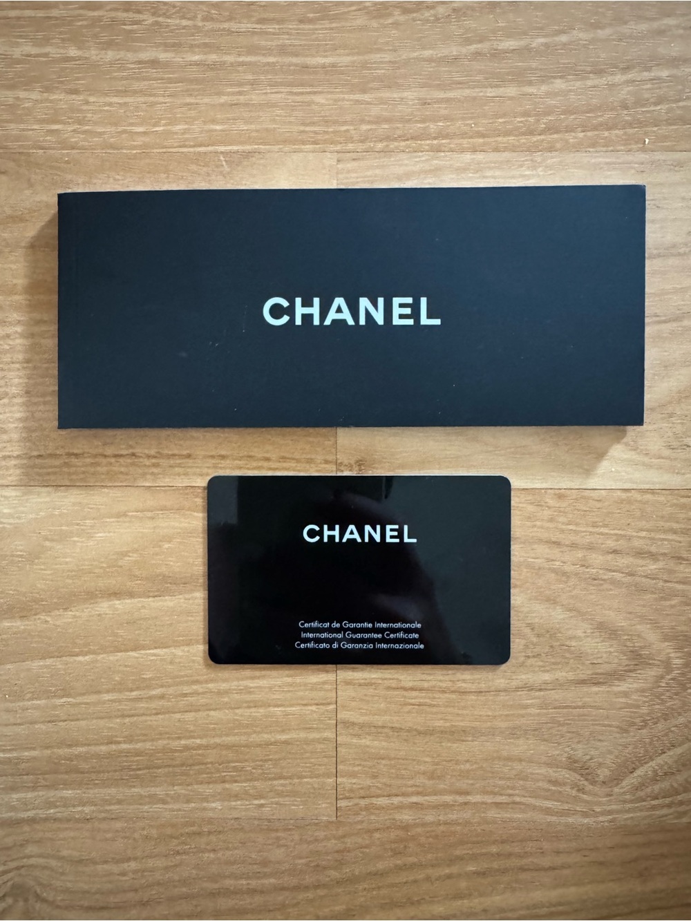CHANEL Black Proof of Authenticity Card and Pamphlet